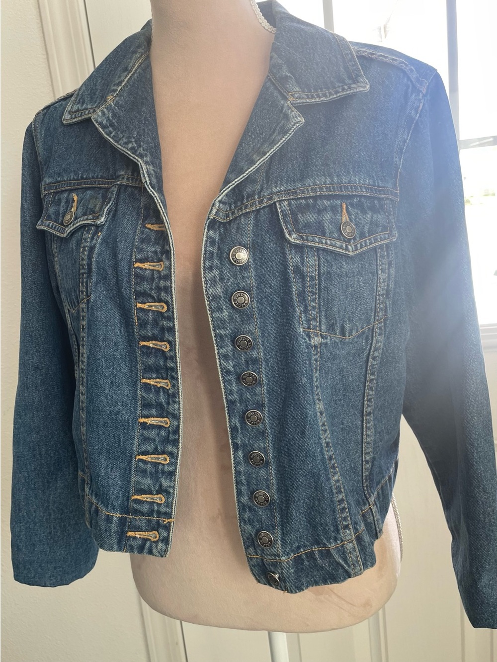 Boston Proper Classic Blue Denim Jacket - Jean Jacket, 10-:12